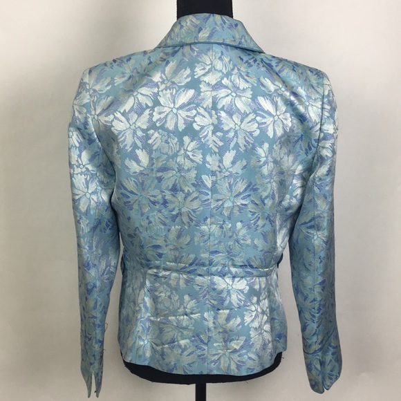 NIPON BOUTIQUE Woman’s Blazer Blue Floral Size 8 - Picture 5 of 6